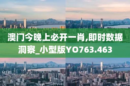 澳门今晚上必开一肖,即时数据洞察_小型版YO763.463
