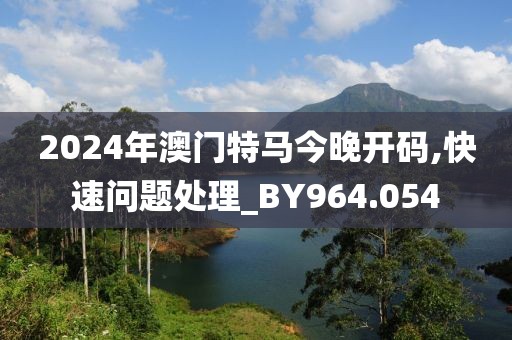 2024年澳门特马今晚开码,快速问题处理_BY964.054