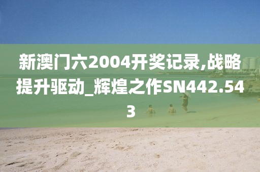 新澳门六2004开奖记录,战略提升驱动_辉煌之作SN442.543