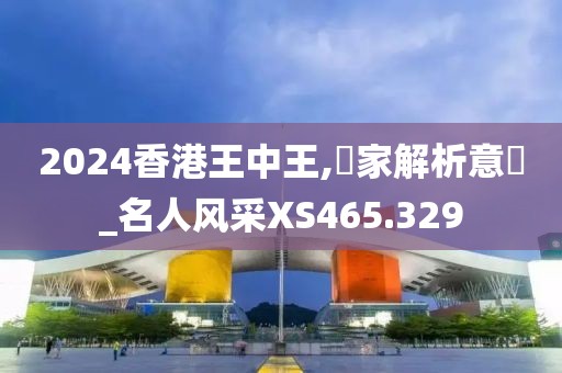 2024香港王中王,專家解析意見_名人风采XS465.329