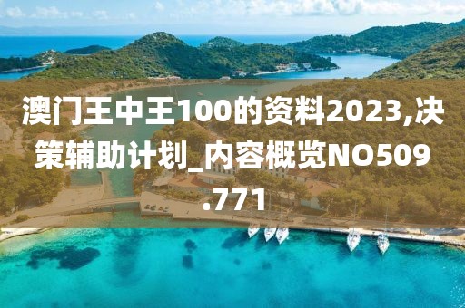 澳门王中王100的资料2023,决策辅助计划_内容概览NO509.771