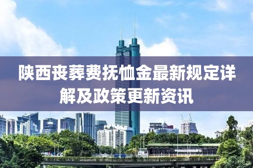 陕西丧葬费抚恤金最新规定详解及政策更新资讯