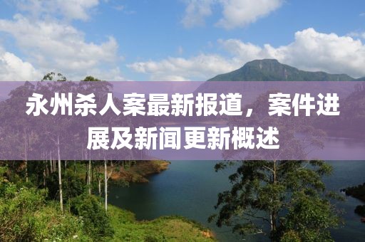 永州杀人案最新报道，案件进展及新闻更新概述