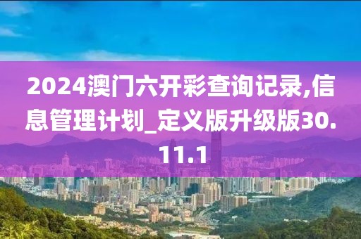 2024澳门六开彩查询记录,信息管理计划_定义版升级版30.11.1