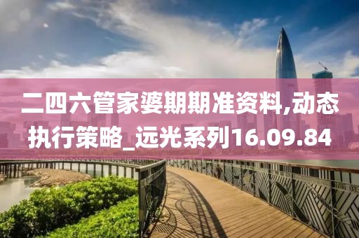 二四六管家婆期期准资料,动态执行策略_远光系列16.09.84