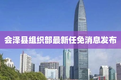 会泽县组织部最新任免消息发布