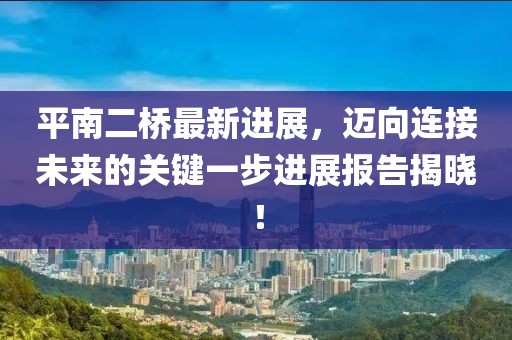 平南二桥最新进展，迈向连接未来的关键一步进展报告揭晓！