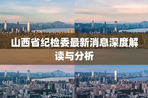 山西省纪检委最新消息深度解读与分析
