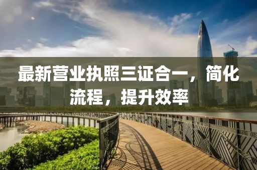 最新营业执照三证合一，简化流程，提升效率