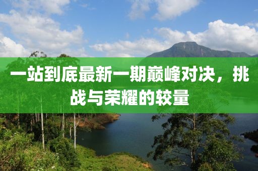 一站到底最新一期巅峰对决，挑战与荣耀的较量