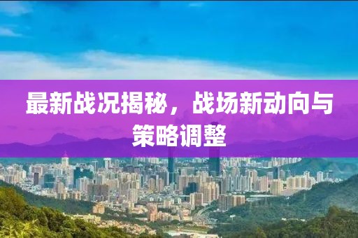 最新战况揭秘，战场新动向与策略调整