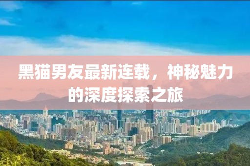 黑猫男友最新连载，神秘魅力的深度探索之旅