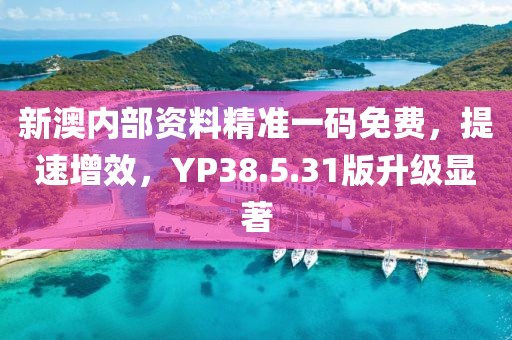 新澳内部资料精准一码免费，提速增效，YP38.5.31版升级显著