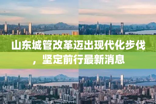 山东城管改革迈出现代化步伐，坚定前行最新消息