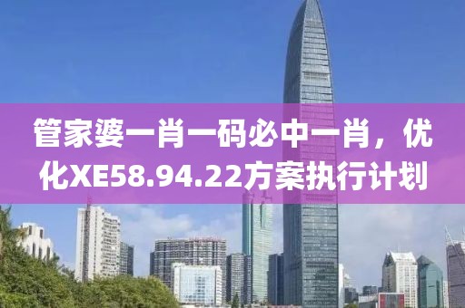 管家婆一肖一码必中一肖，优化XE58.94.22方案执行计划