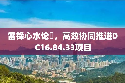 雷锋心水论枟，高效协同推进DC16.84.33项目