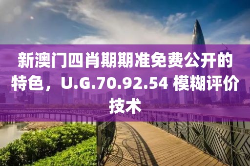 新澳门四肖期期准免费公开的特色，U.G.70.92.54 模糊评价技术
